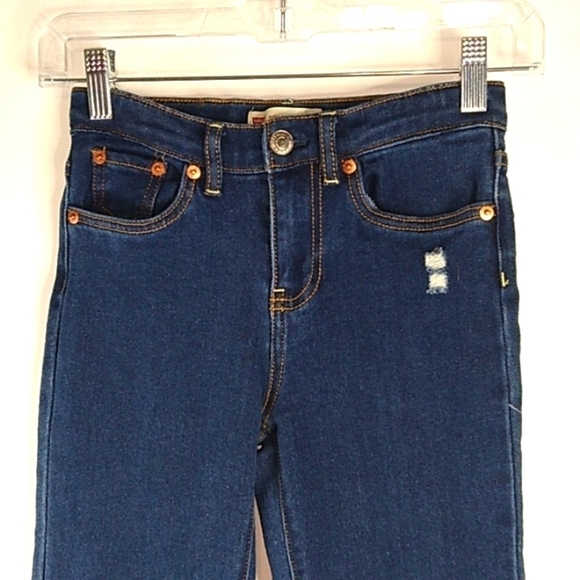 Levi's - High Rise Straight Distressed Jeans - Size 7 Regular - Picture 2 of 7